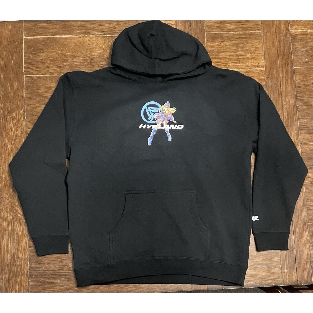 Hypland x YuGiOh Dark Magician Girl Hoodie Black Mens XL Anime NWOT Rare